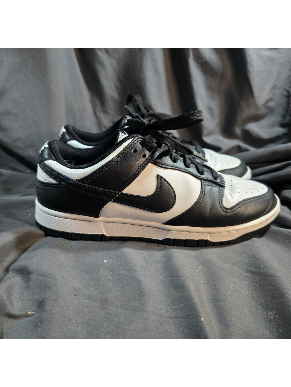 Nike Shoes Mens 9 Dunk Low Panda Black White Leather Classic Caasual Sneakers